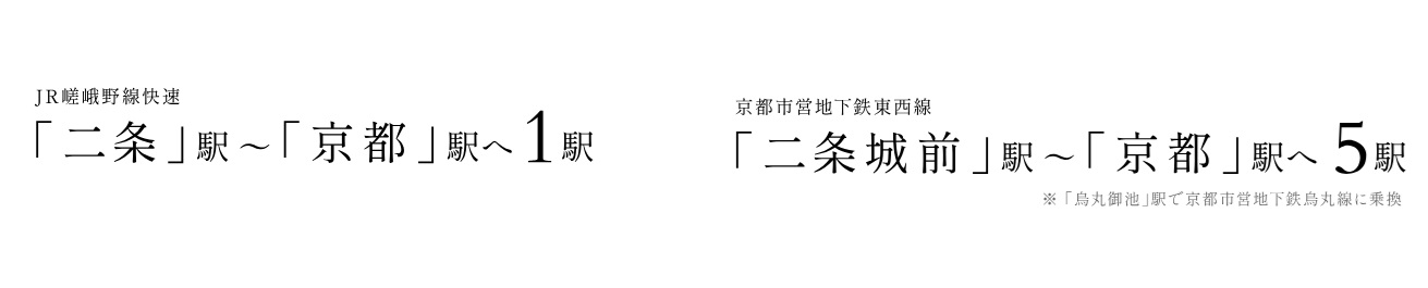 「京都」駅へもスムーズにアクセスし、全国主要都市へも縦横無尽。