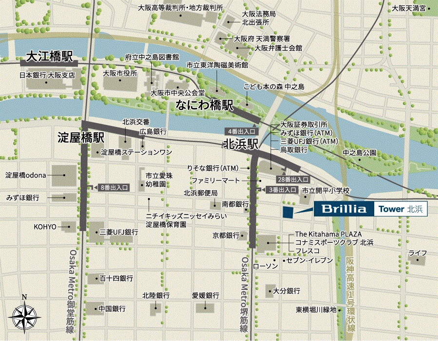 現地案内図（狭域）