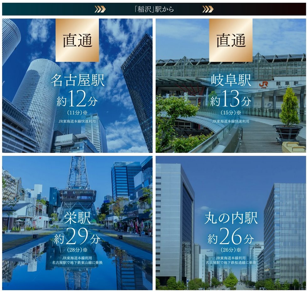 名古屋駅直通。多方面にアプローチできる軽快なアクセス。