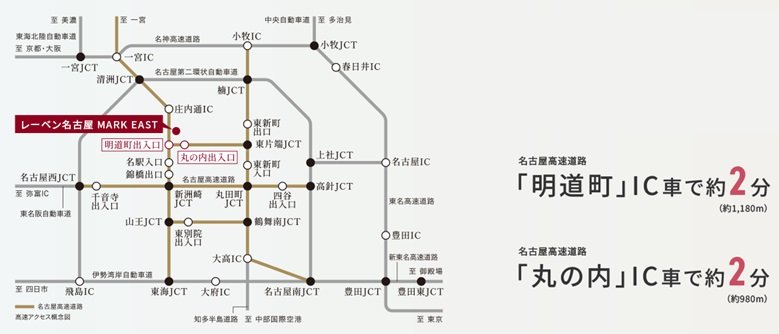 車利用も便利な都心との距離感。