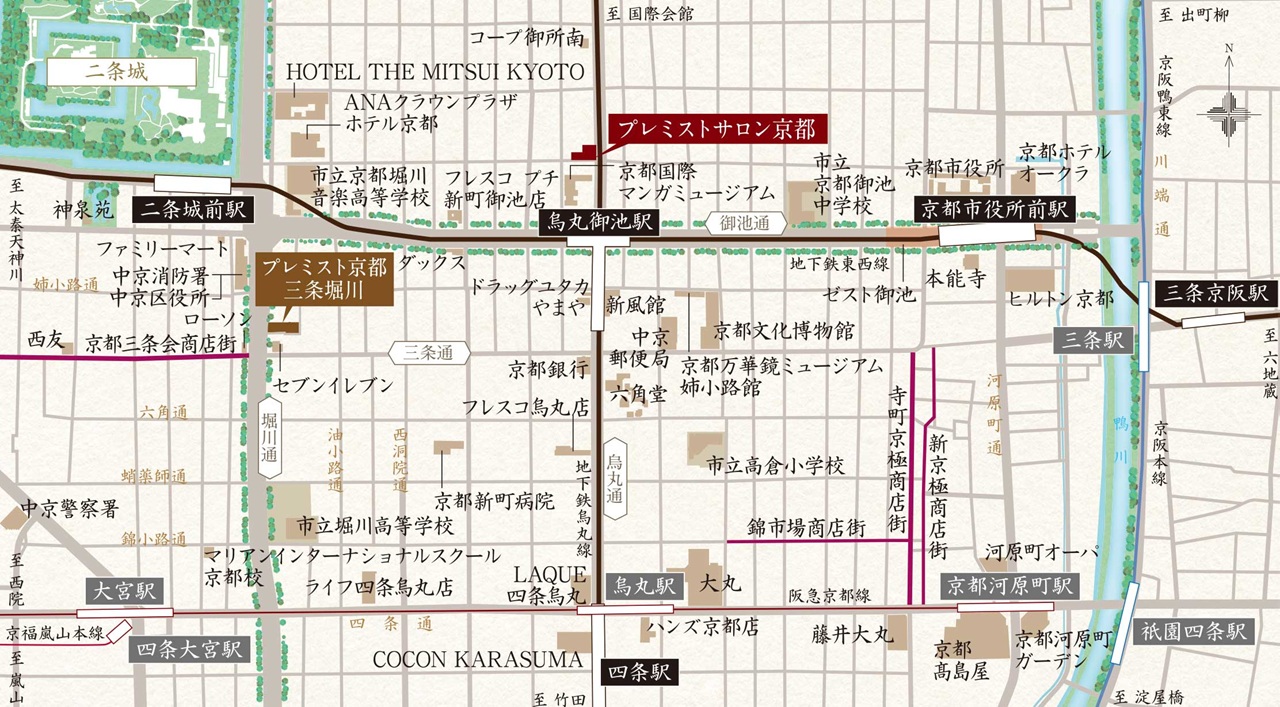 現地・サロン案内図