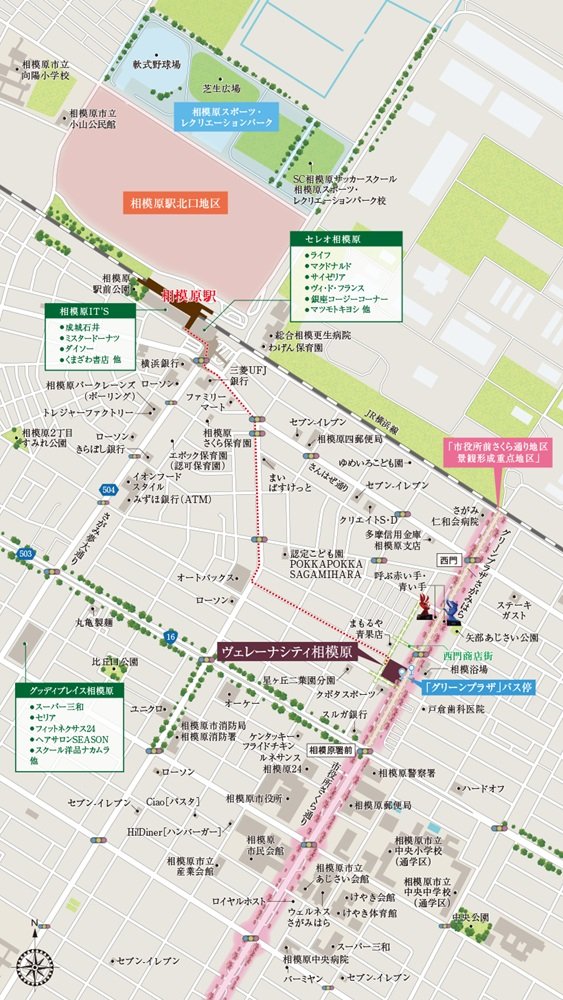 現地周辺案内図