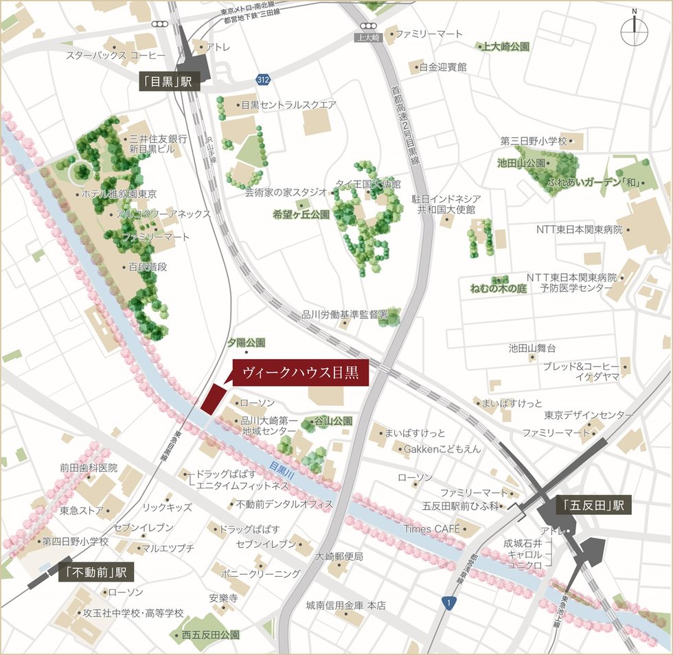 現地案内図（狭域）