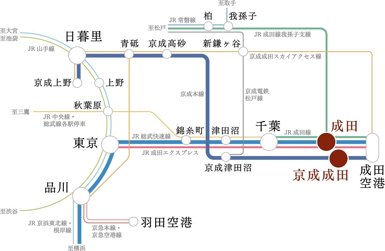 2駅3路線利用で空港へ、都心へ軽快アクセス。
