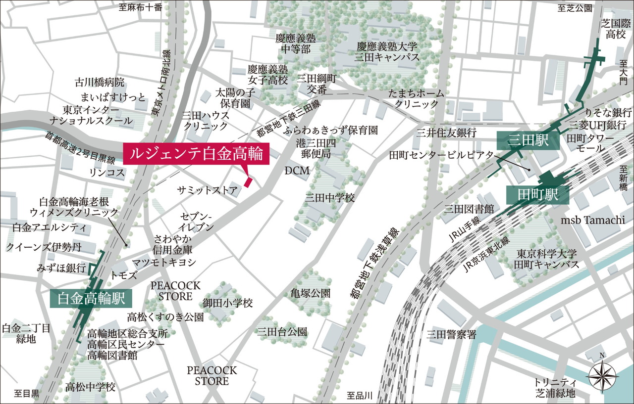 現地案内図（挟拡図）