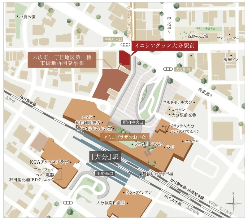 現地案内図（狭域）