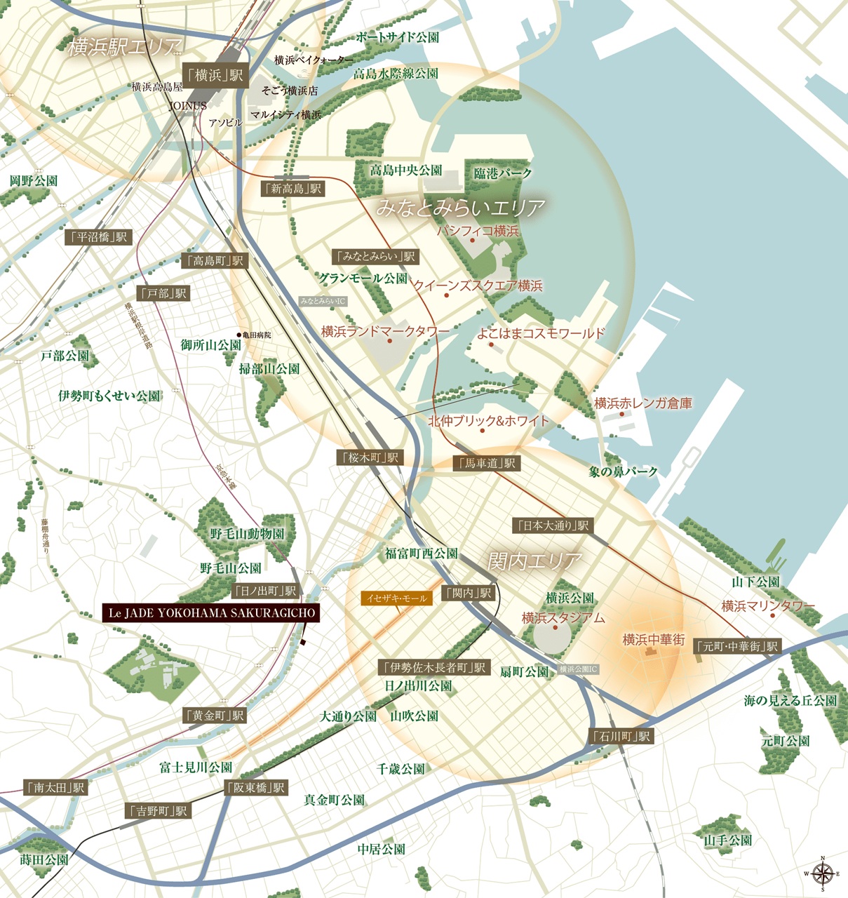 現地案内図(広域)