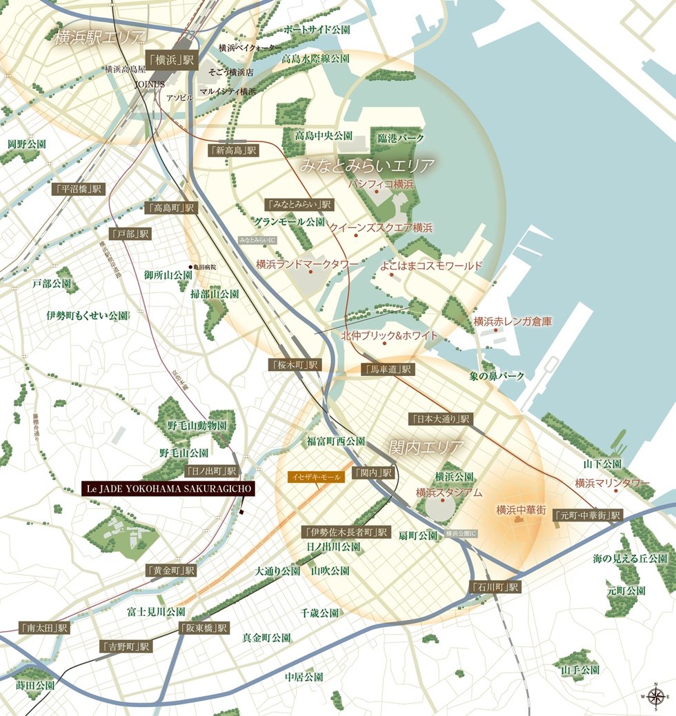 現地案内図(広域)