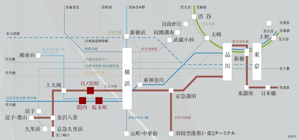 横濱、東京、品川へ。
3駅×京急でつながる、軽快な都市生活。
