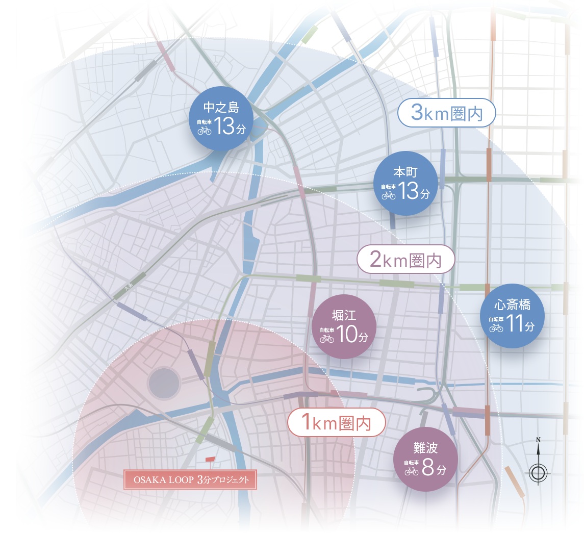 都市も街も、生活のすべてが身近に。
軽快フットワークで暮らしが広がる。