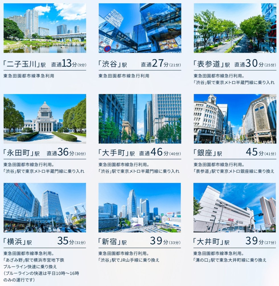 東急田園都市線 急行停車駅「たまプラーザ」駅より