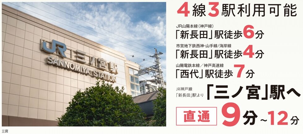 都心三宮へ軽快アクセス、オンもオフも快適なフットワーク。