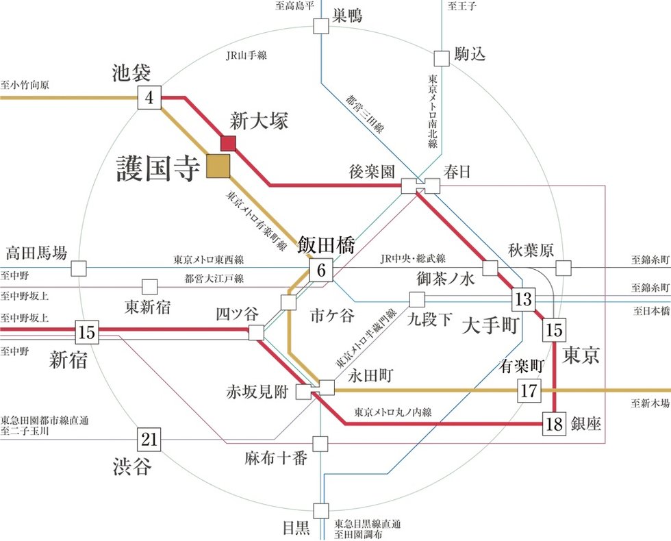 都心アクセスを自在にする、2路線利用の軽快なフットワーク。