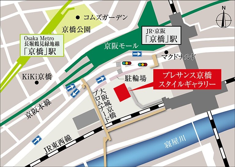 プレサンス京橋スタイルギャラリー案内図