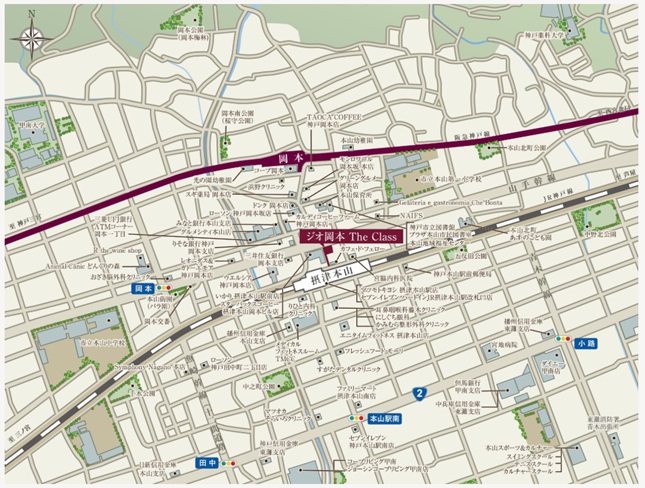 現地案内図（広域）