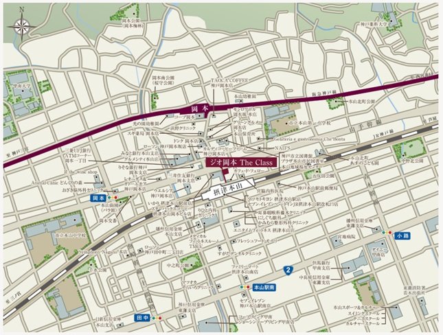 現地案内図（広域）