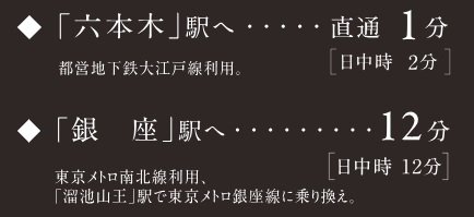 東京メトロ南北線・都営地下鉄大江戸線「麻布十番」駅（徒歩6分）より