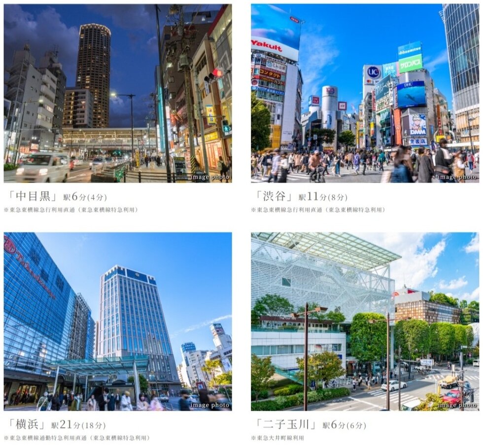 東急東横線・東急大井町線「自由が丘」駅より