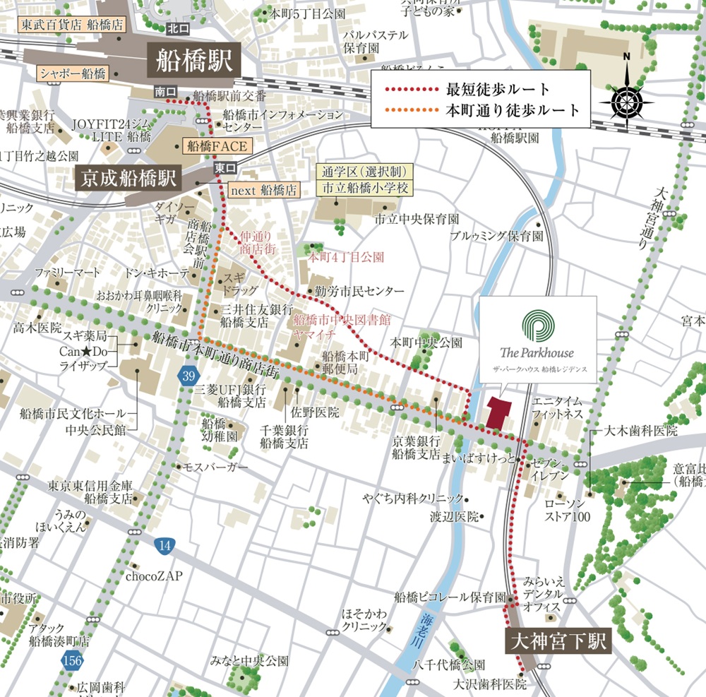 現地案内図（狭域）