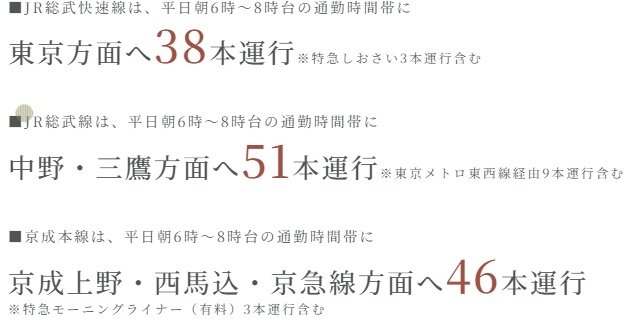 運行本数が多く、待ち時間のストレスも軽減