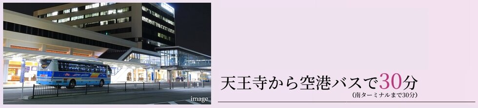 天王寺からは伊丹空港への空港リムジンバスが発着。