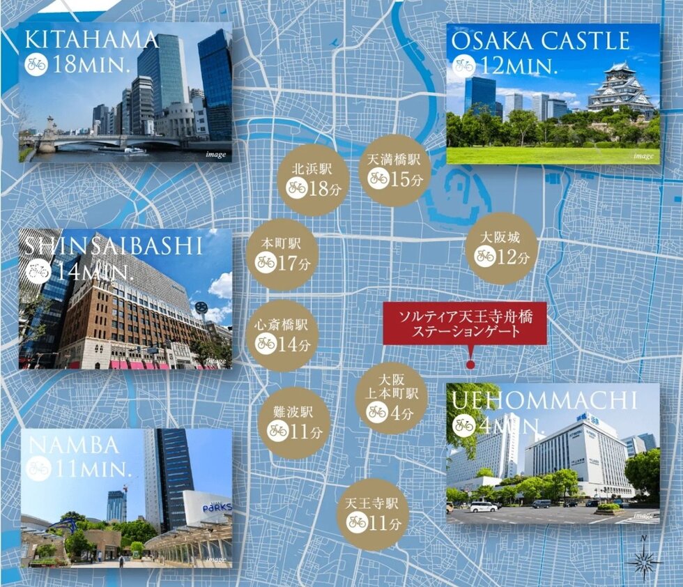 自転車アプローチで斜め移動。
ONは気楽に、OFFは快適に目的地へ。