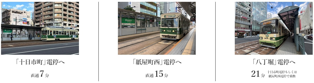 「横川一丁目」電停から