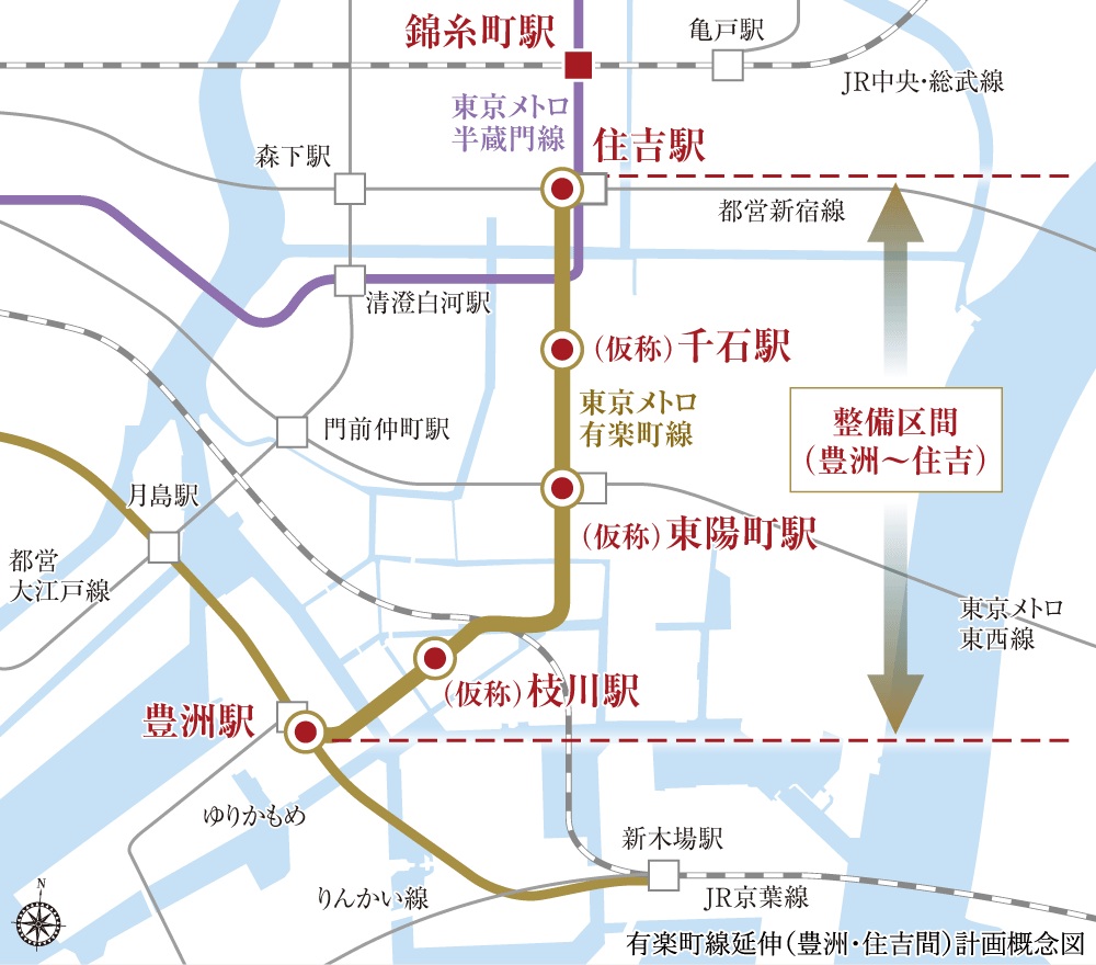 豊洲方面も、
未来の生活圏に。