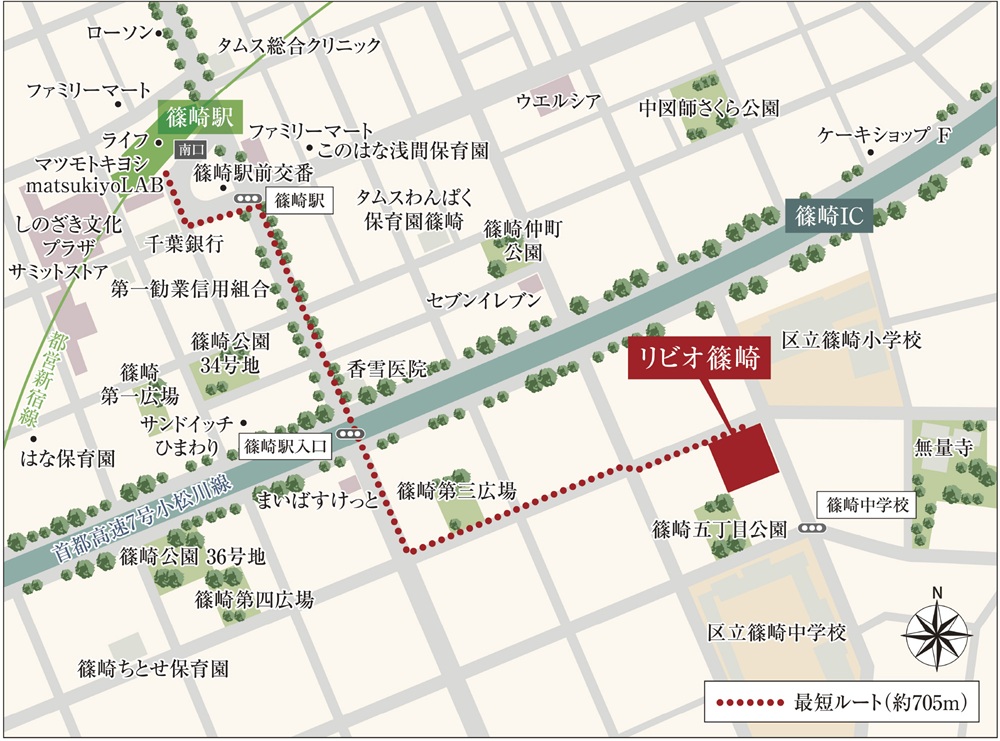 現地案内図（狭域地図）