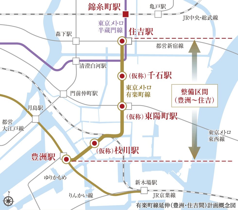 豊洲方面も、
未来の生活圏に。
