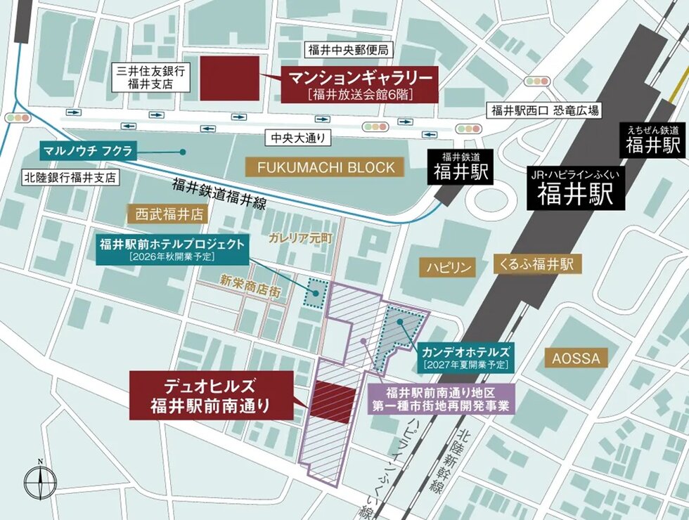 (仮称)福井駅前南通り再開発プロジェクト　デュオヒルズ福井駅前南通り