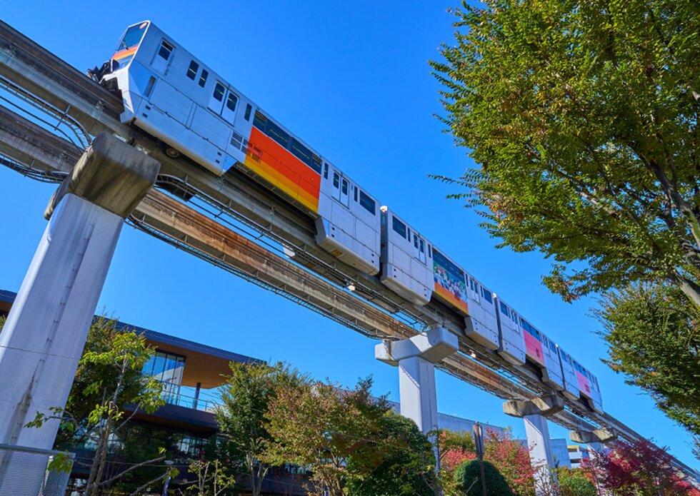 「柴崎体育館」駅も利用可能。多摩モノレールは「上北台」駅から「箱根ヶ崎」駅間の延伸を計画中※。