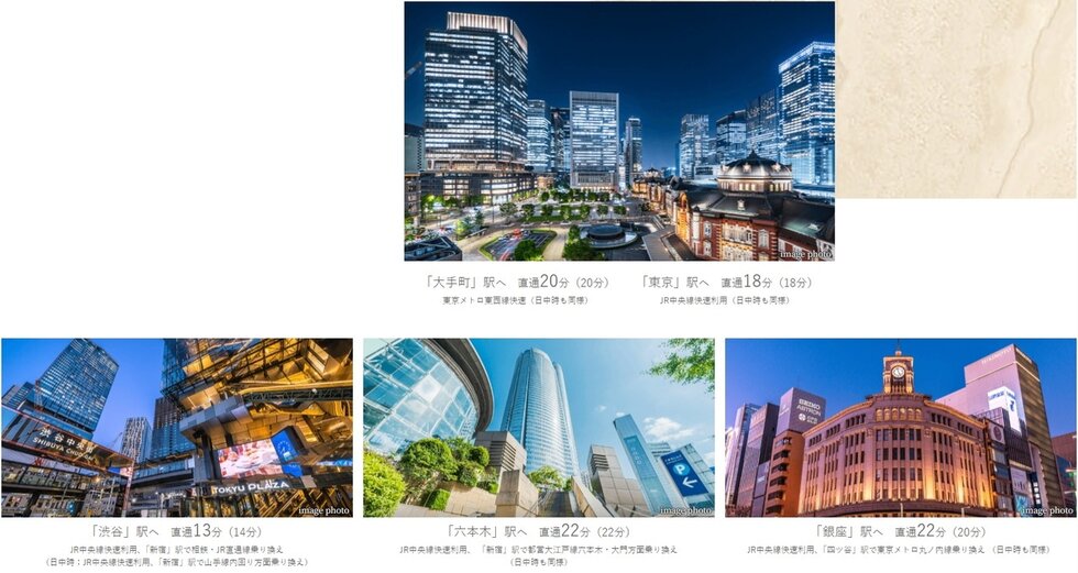 「新宿」駅へ直通4分 都心を自在に。