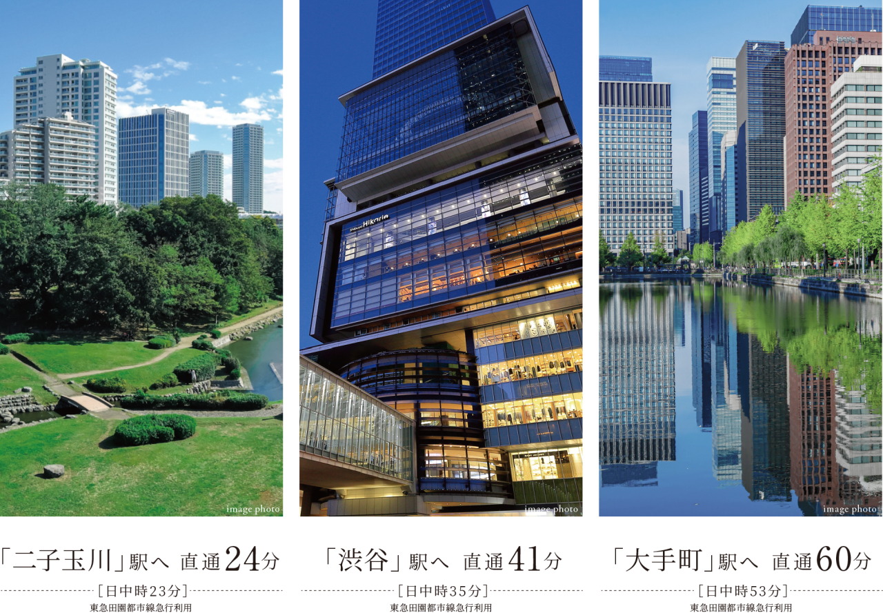 都心直通の電車をはじめ、マルチな快適アクセス環境。
