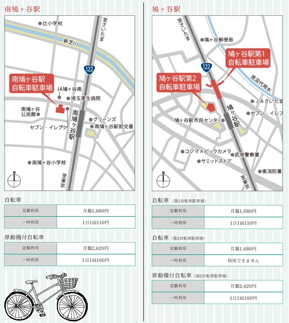 駅前には駐輪場を設置
通勤や通学がさらに軽快に。