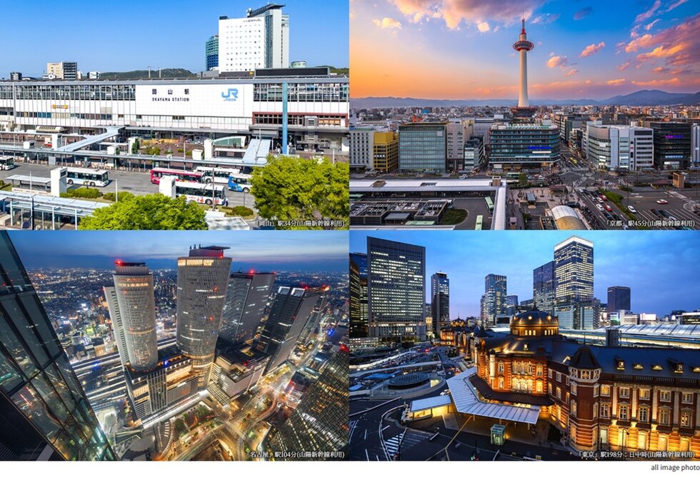 山陽新幹線停車駅「西明石」駅。
主要都市へダイレクトにつながる拠点。