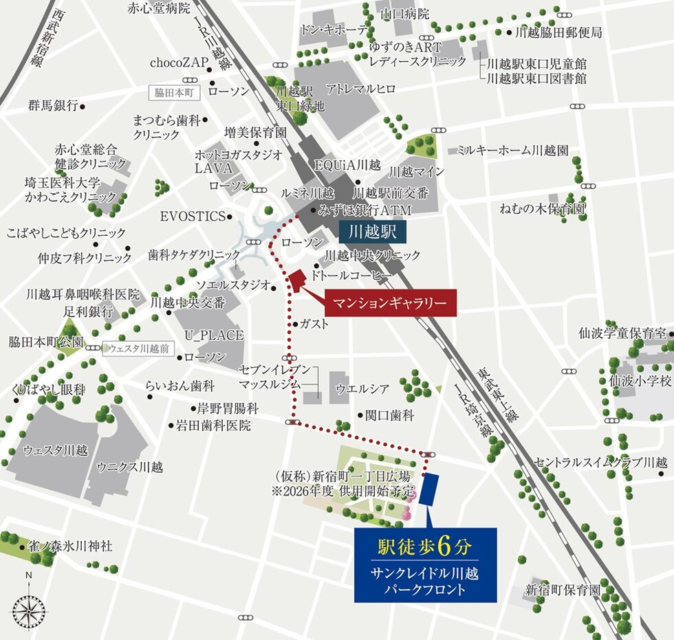 現地・マンションギャラリー案内図