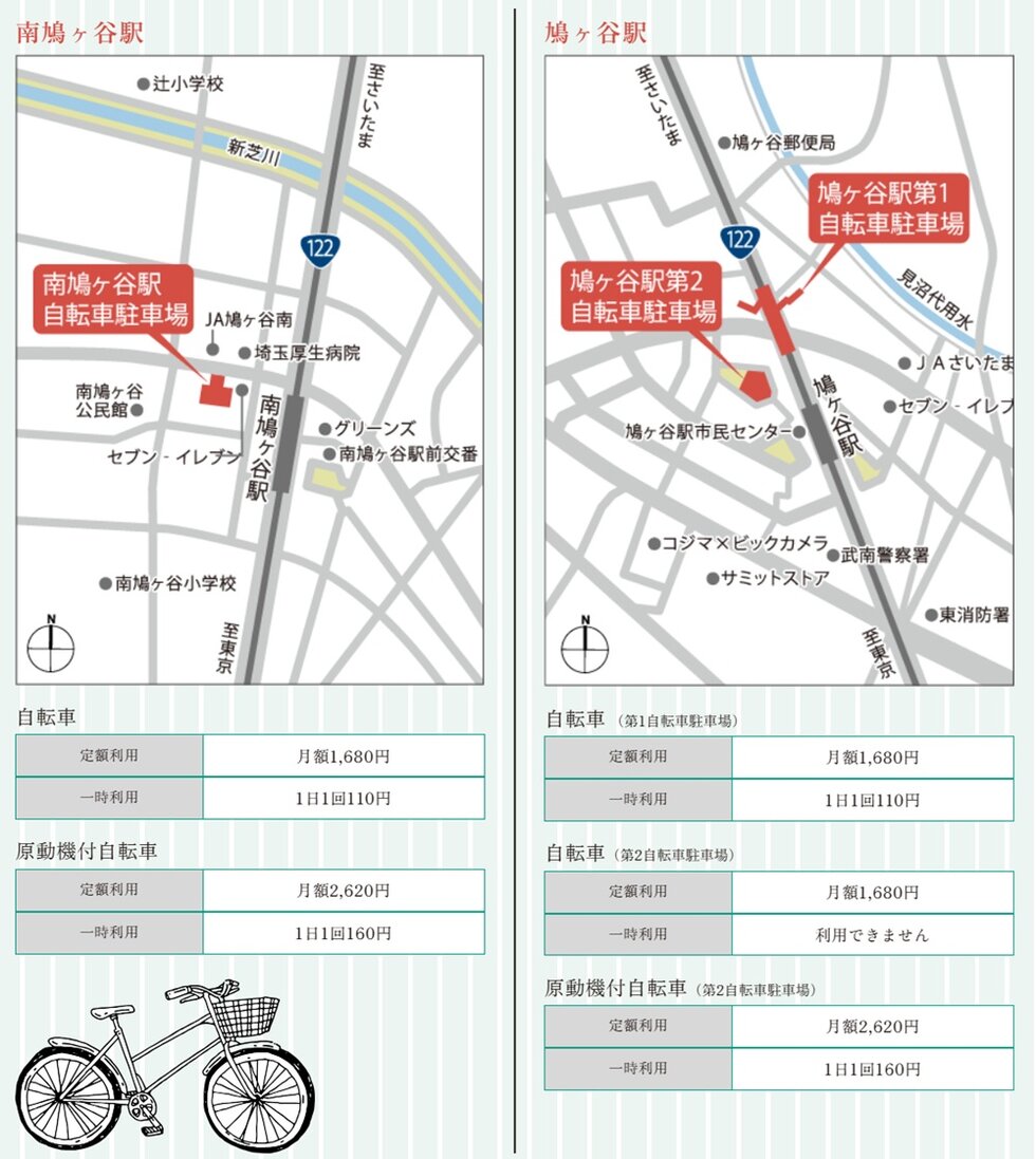 駅前には駐輪場を設置
通勤や通学がさらに軽快に。