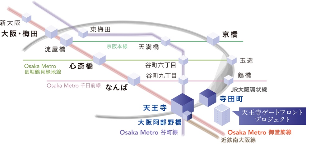 自在な大阪都心アクセスから生まれるゆとり。