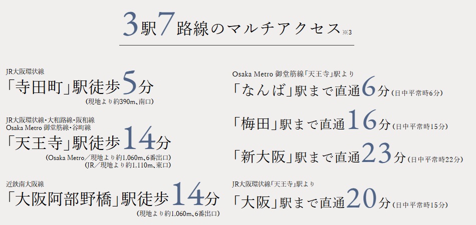 3駅7路線のマルチアクセス※3