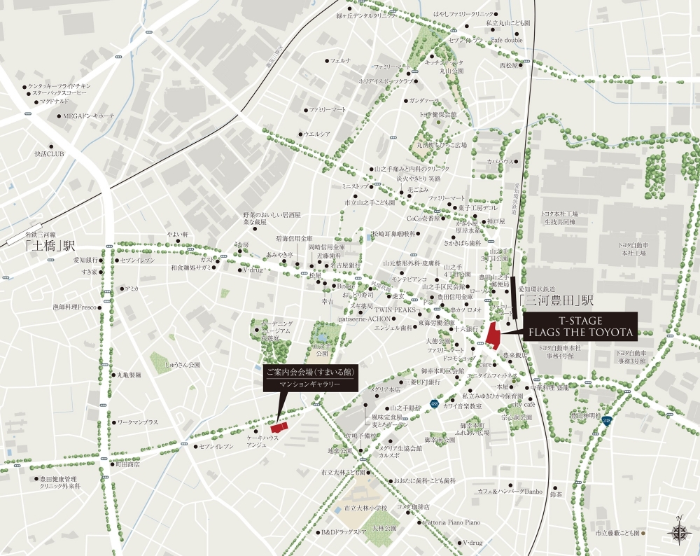 現地・マンションギャラリー案内図