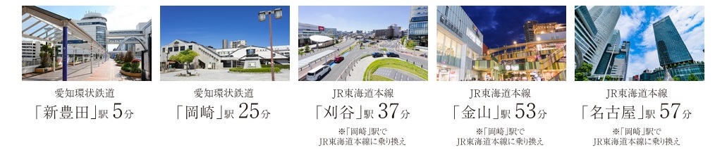 〈愛知環状鉄道「三河豊田」駅より〉