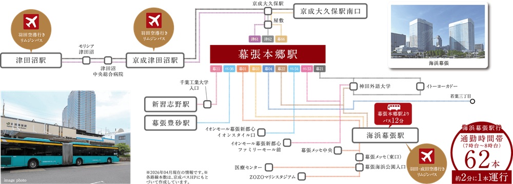 幕張ライフの選択肢を広げる人気施設への直行バス便