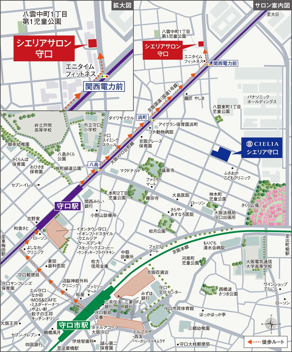 シエリアサロン案内図