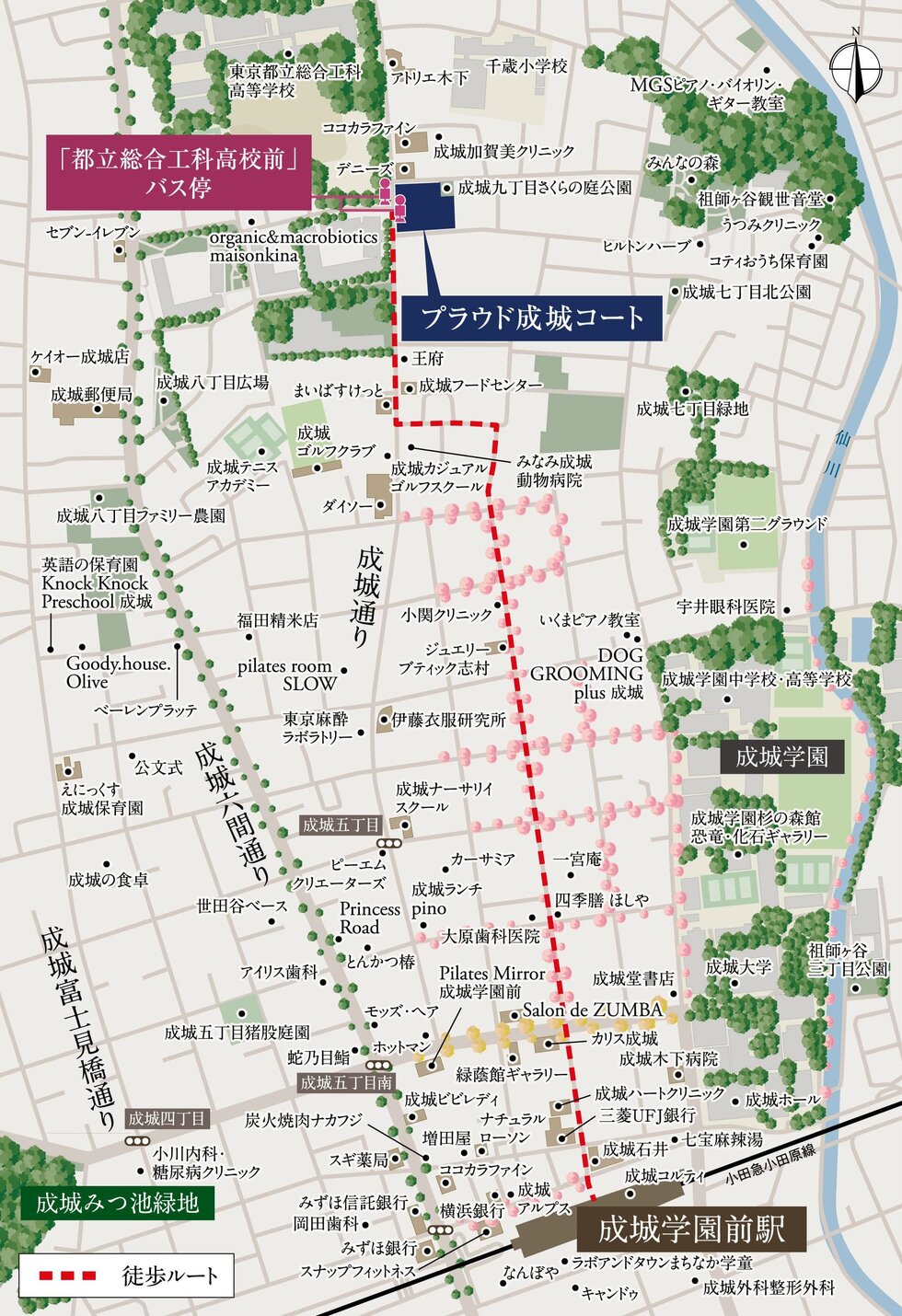 現地案内図（狭域マップ）