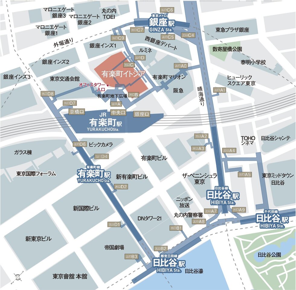 ギャラリークレヴィア有楽町イトシア
マンションギャラリー案内図