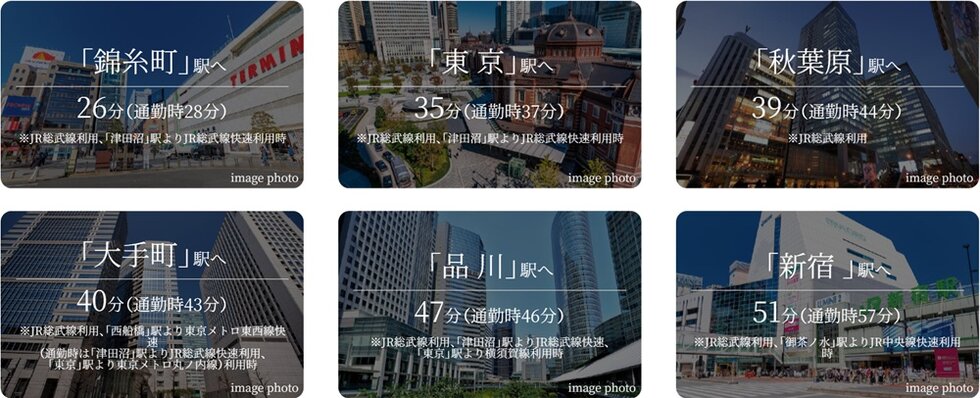 JR総武線「幕張本郷」駅・京成千葉線「京成幕張本郷」駅より