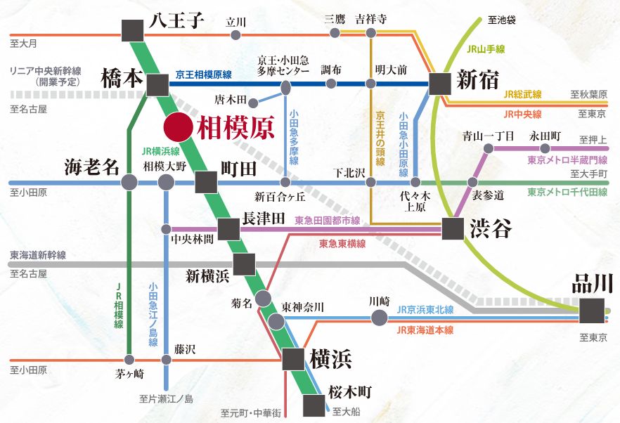 直通も乗り換えも。多彩なアクセスバリエーションで毎日をもっと軽やかに。