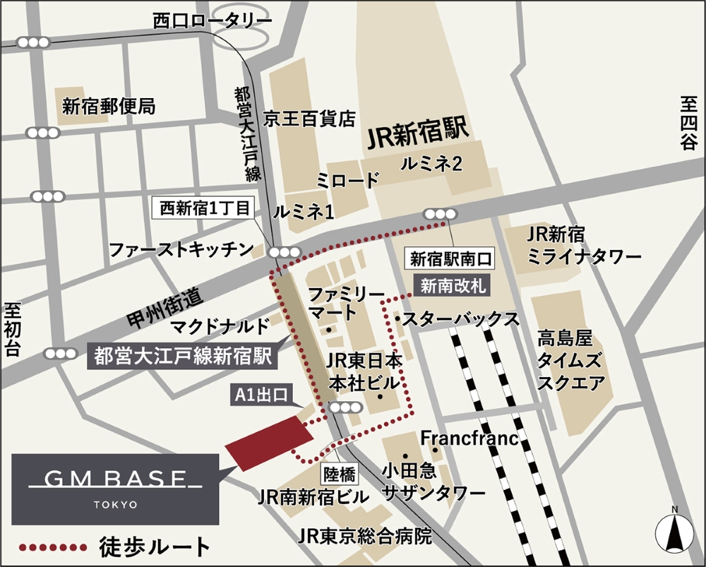 GM BASE TOKYO案内図
