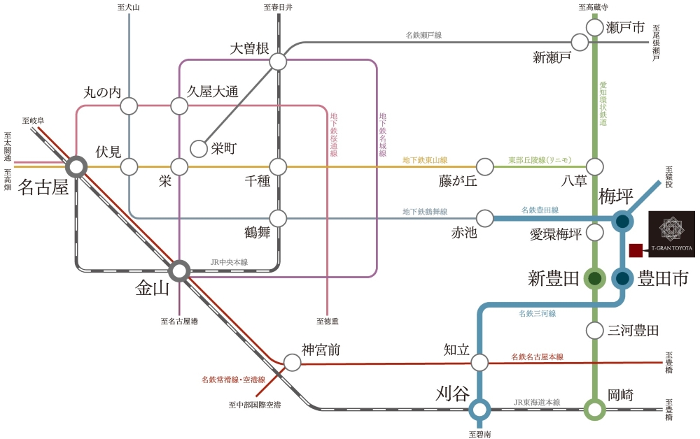 3駅3路線利用可能。